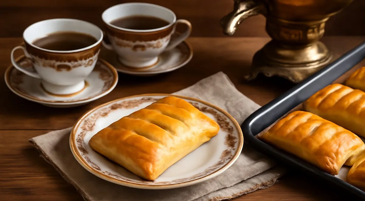 Слойки с абрикосами из слоеного теста