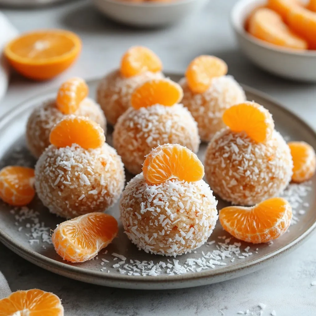 Снежные шарики с мандариновым кремом