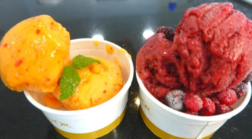 Ягодный и нектариновый сорбеты без сахара