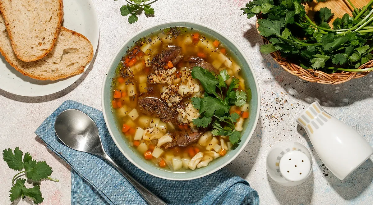 Суп-салма с говядиной