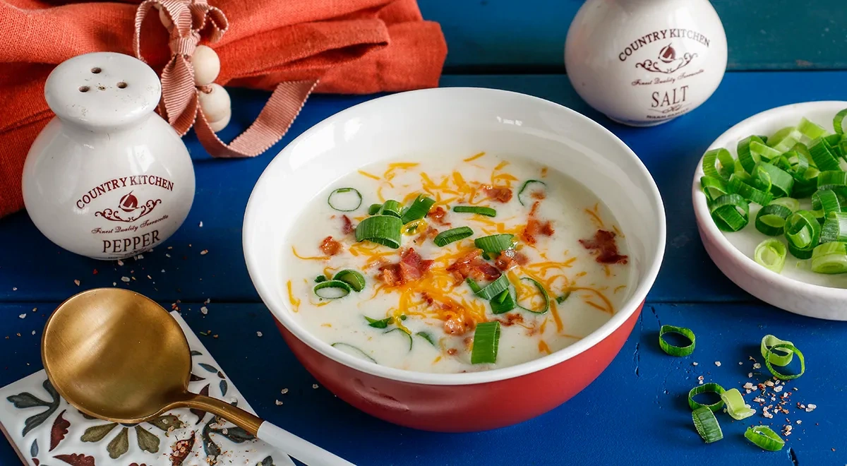 Сырный крем-суп с беконом