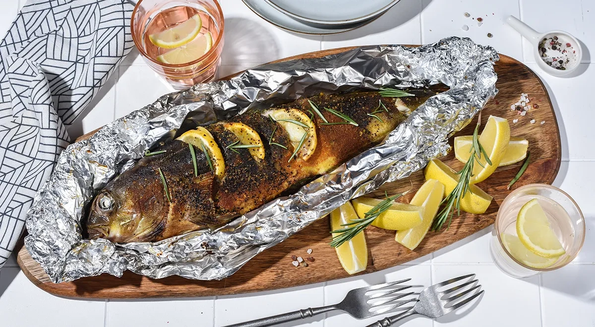 Терпуг, запеченный в фольге