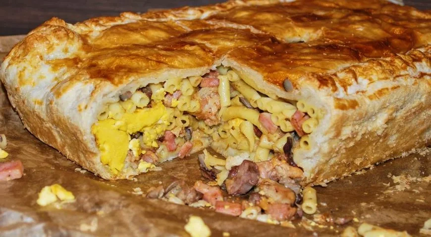 Тимбалло с макаронами