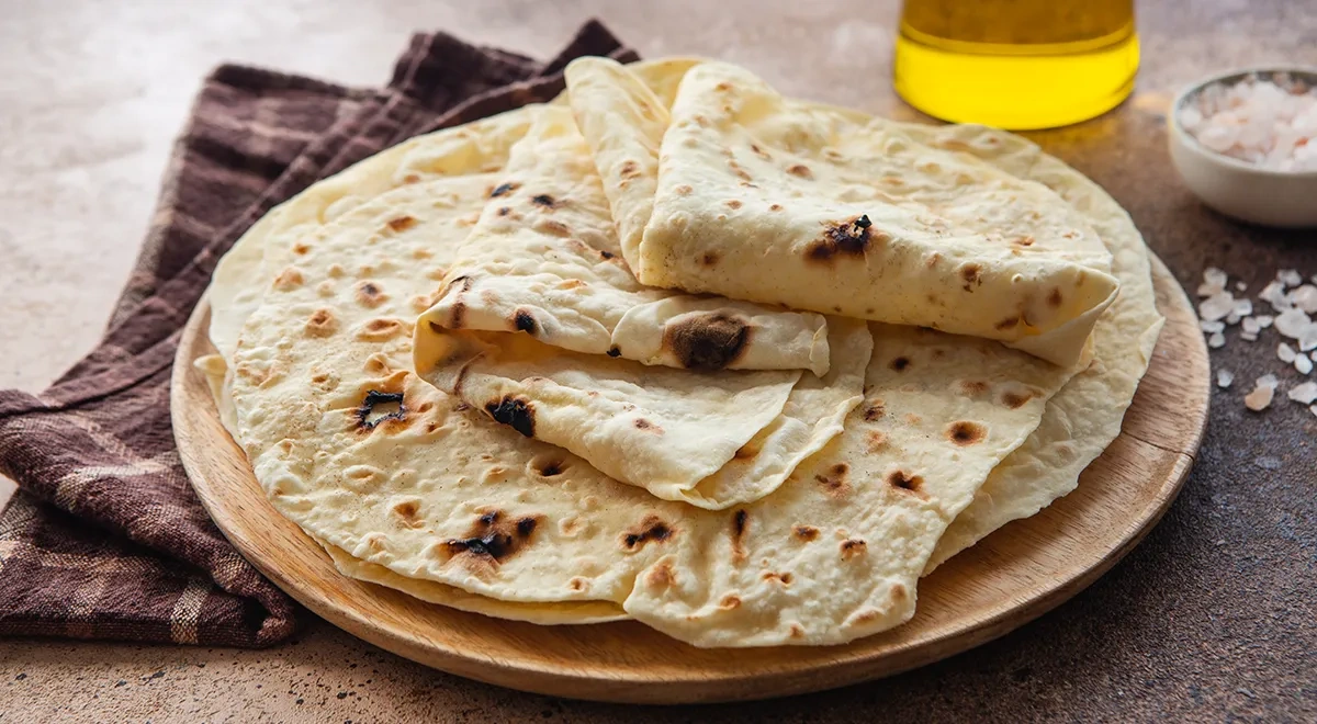 Тонкий лаваш на сковороде