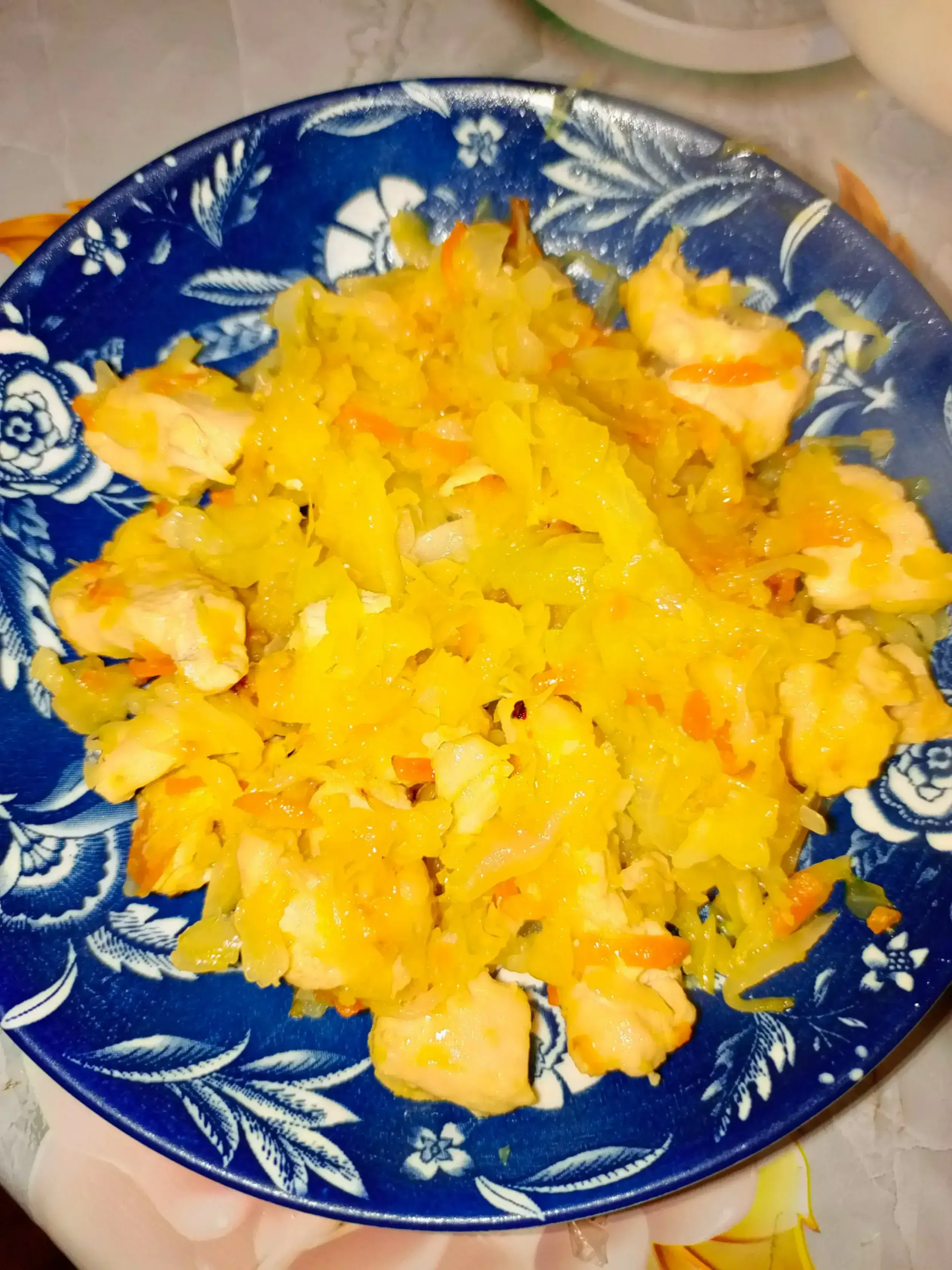 Капуста с куриной грудкой