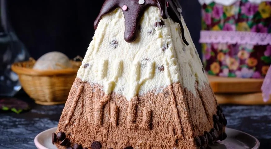 Творожная пасха Три шоколада