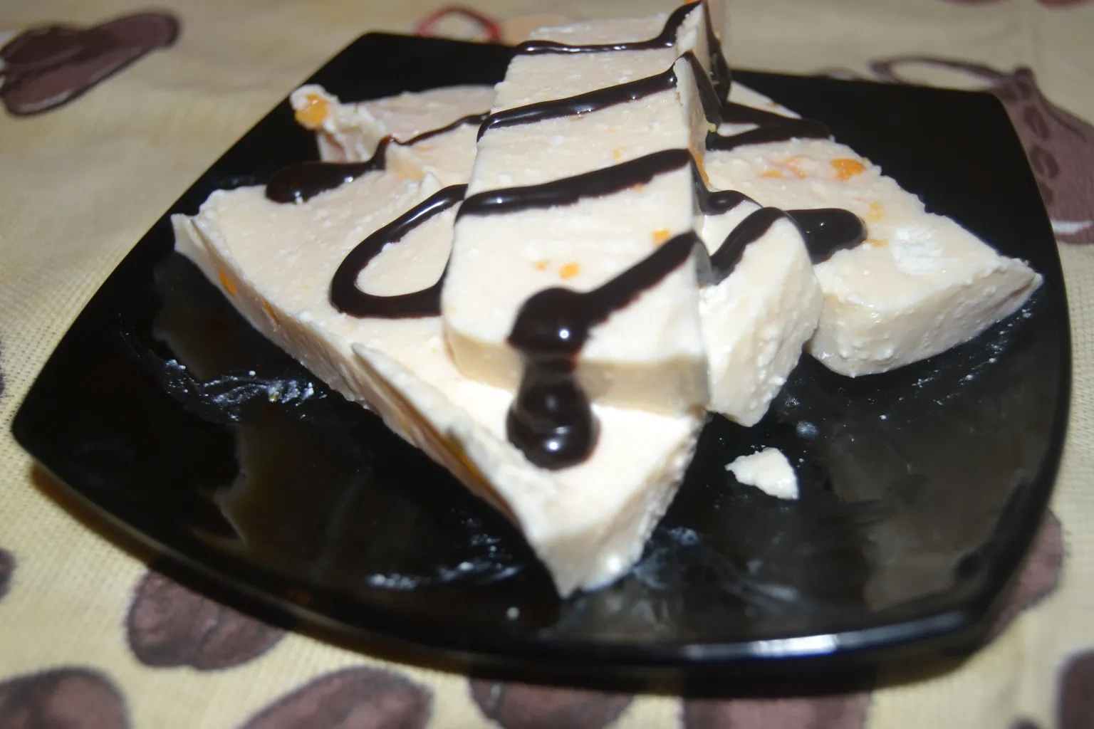 Творожное желе с мандаринами