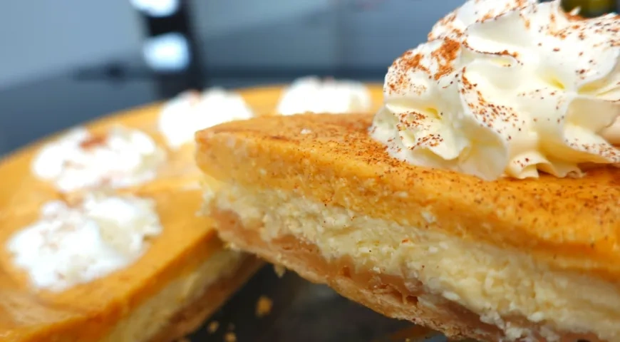 Тыквенный пирог с творогом