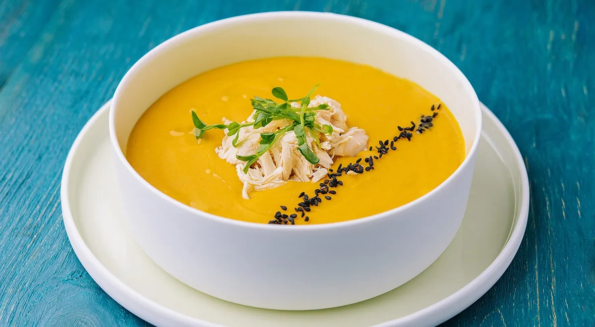 Тыквенный суп с курицей