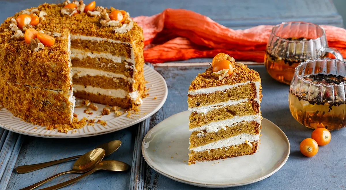 Тыквенный торт с крем-чизом