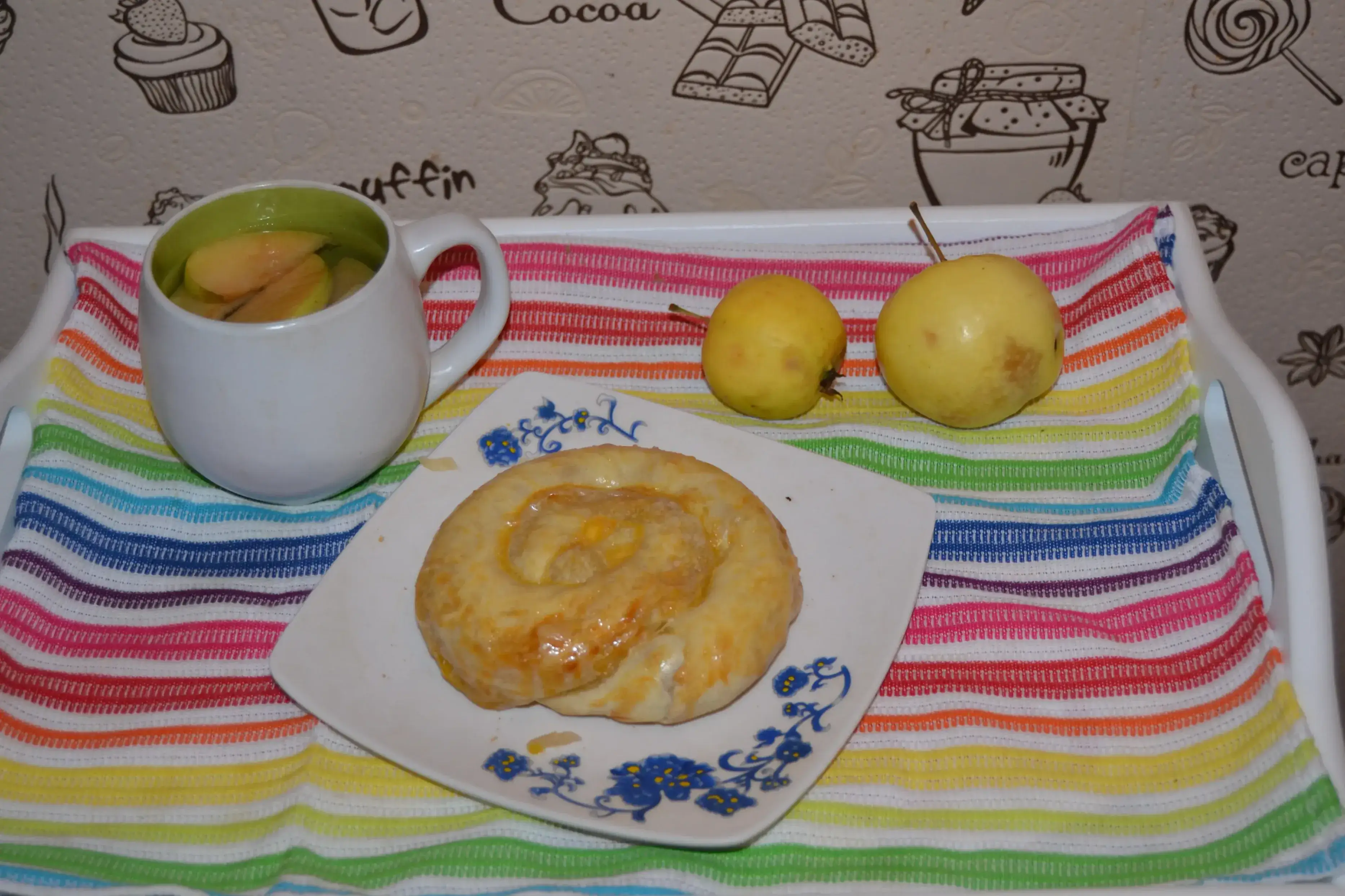 Вертута с тыквой и яблоками