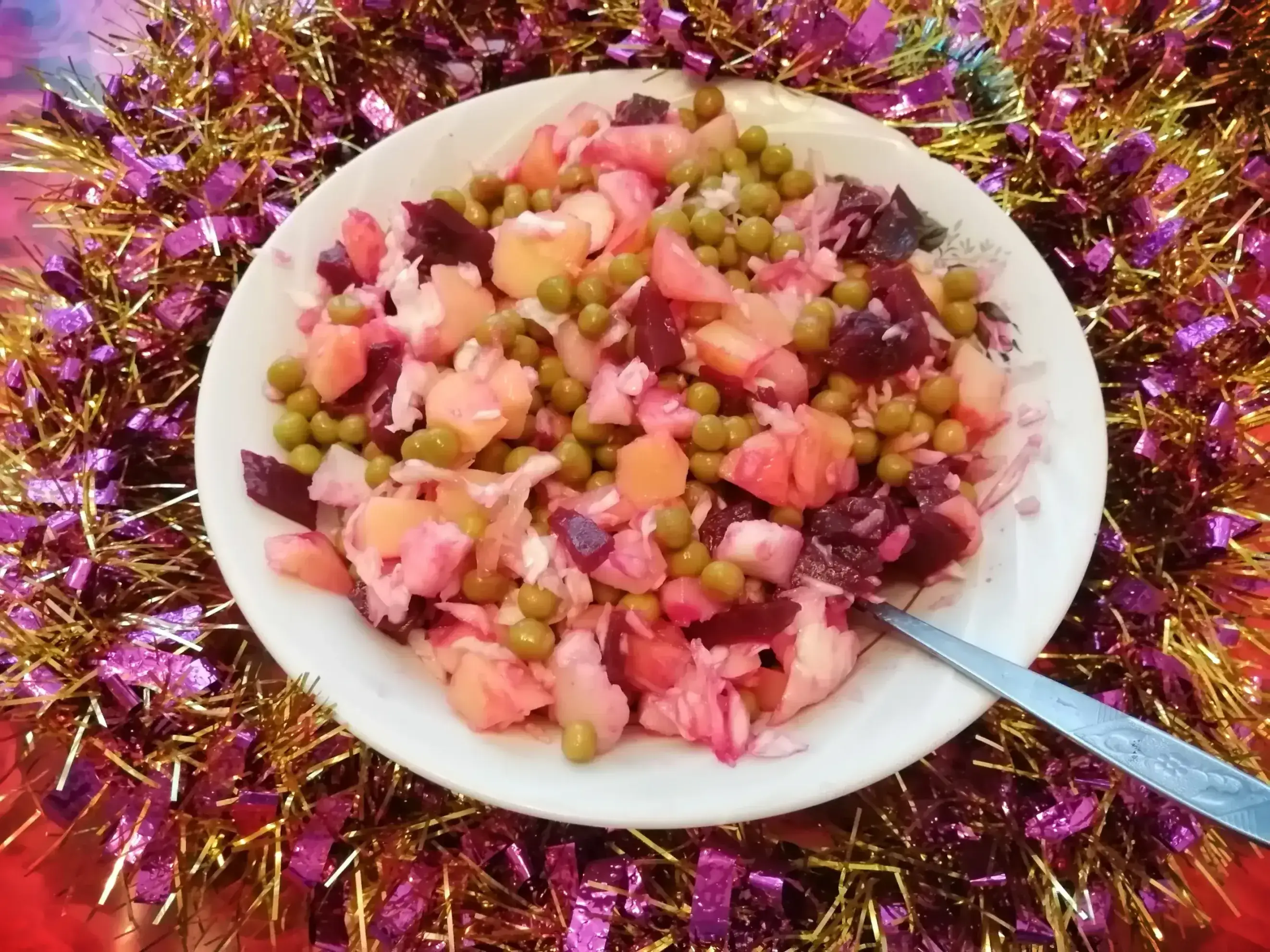 Винегрет со свежей капустой