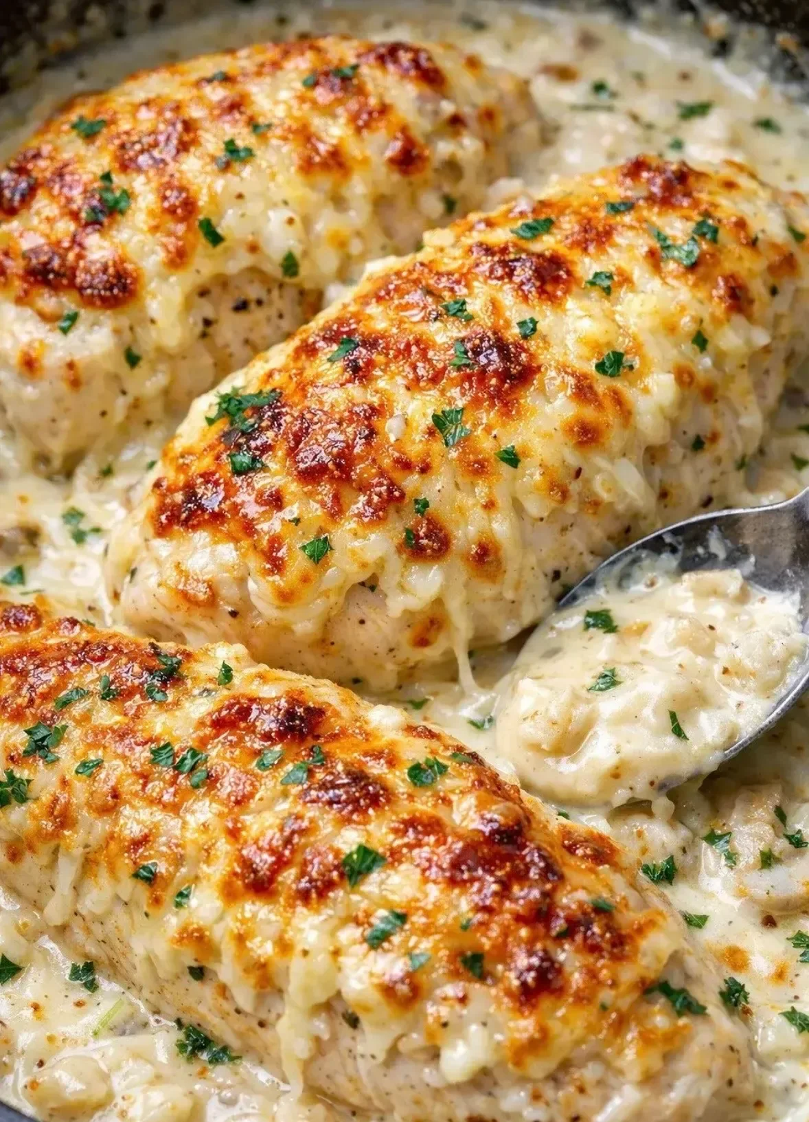 Куриное филе в сливочно-чесночном соусе