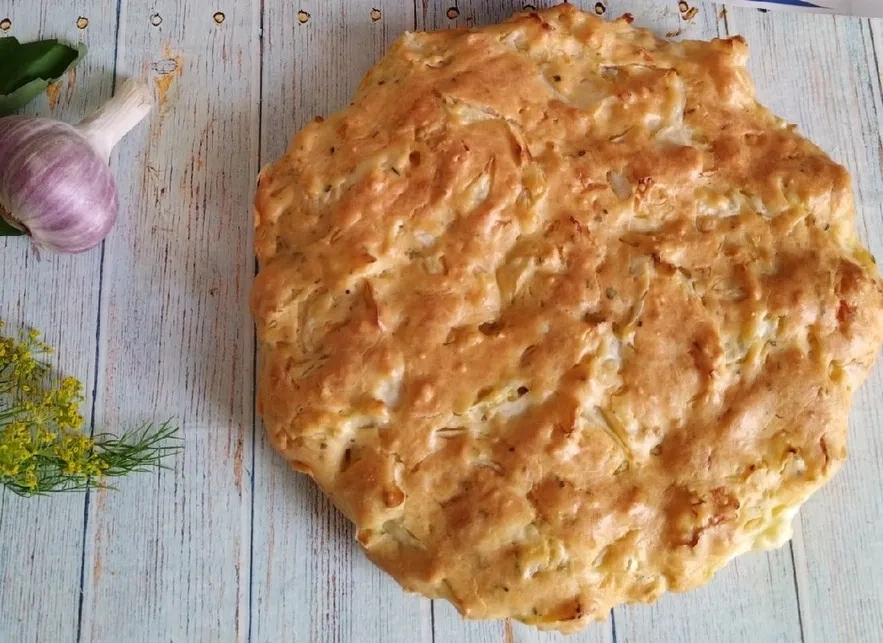 Заливной пирог с капустой