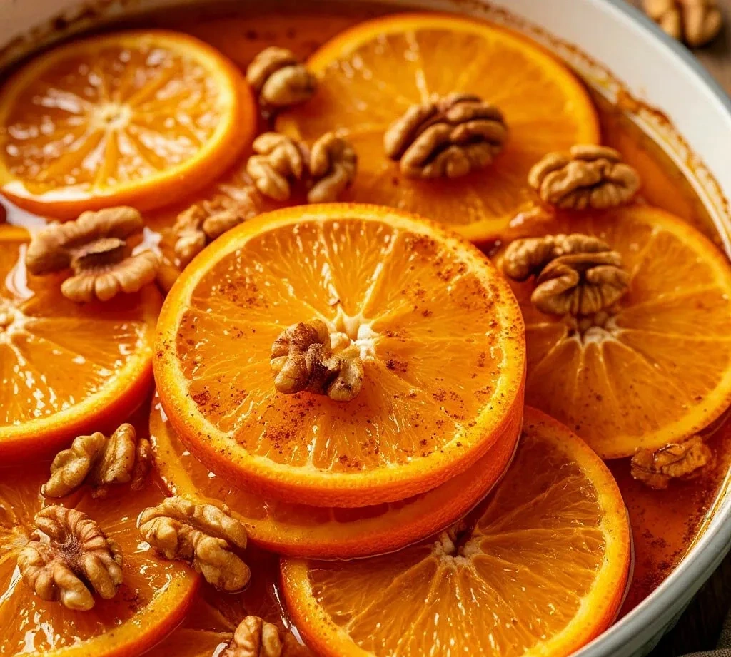 Апельсины с мёдом и корицей