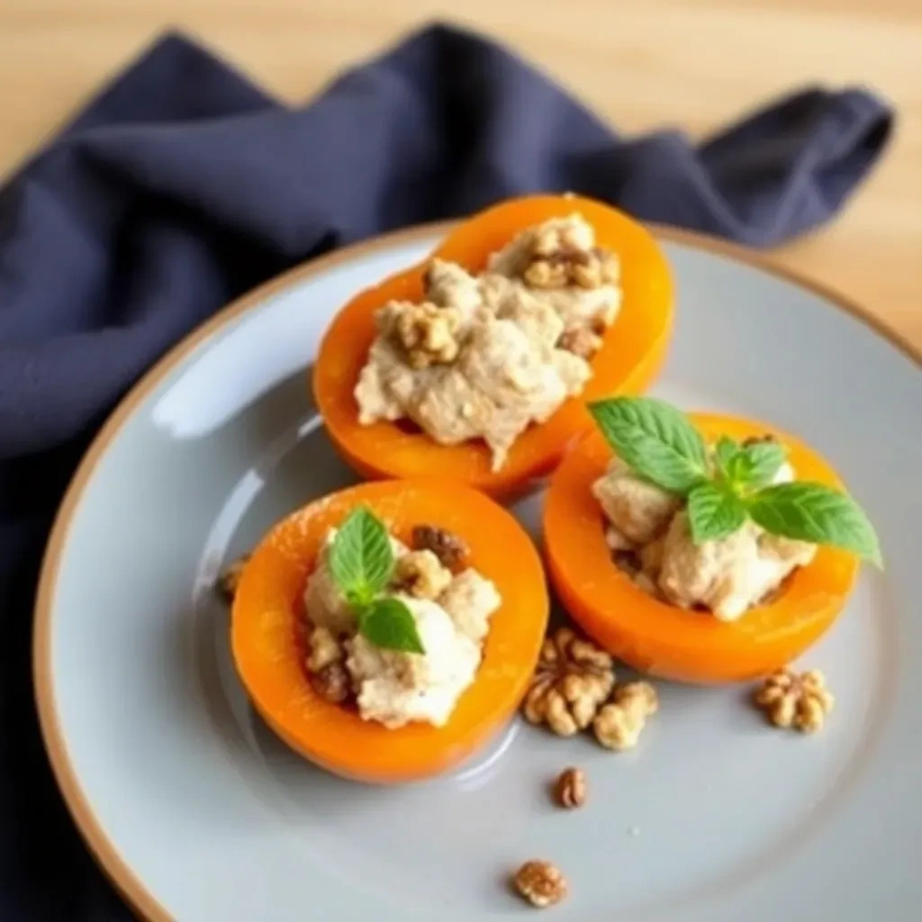 Запеченные мандарины с курицей и грецкими орехами