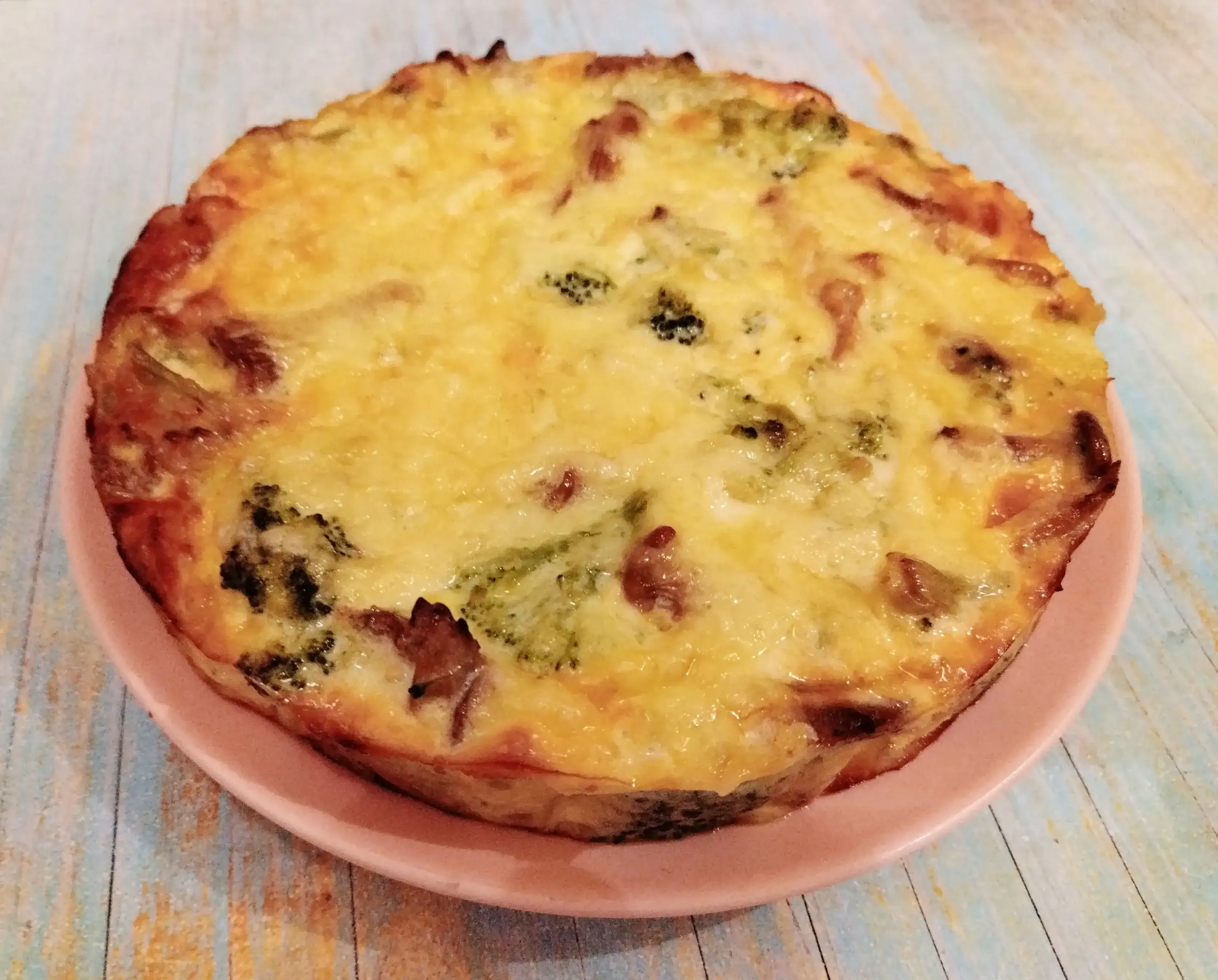 Запеканка с брокколи и лисичками