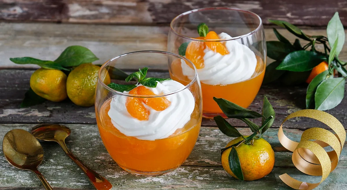 Желе с мандаринами