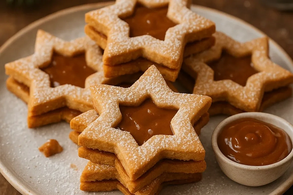 Звёздные пирожные с карамелью и корицей