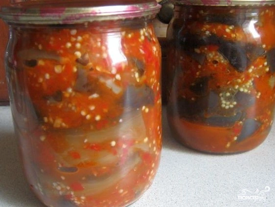 Баклажаны на зиму "Тещин язык"