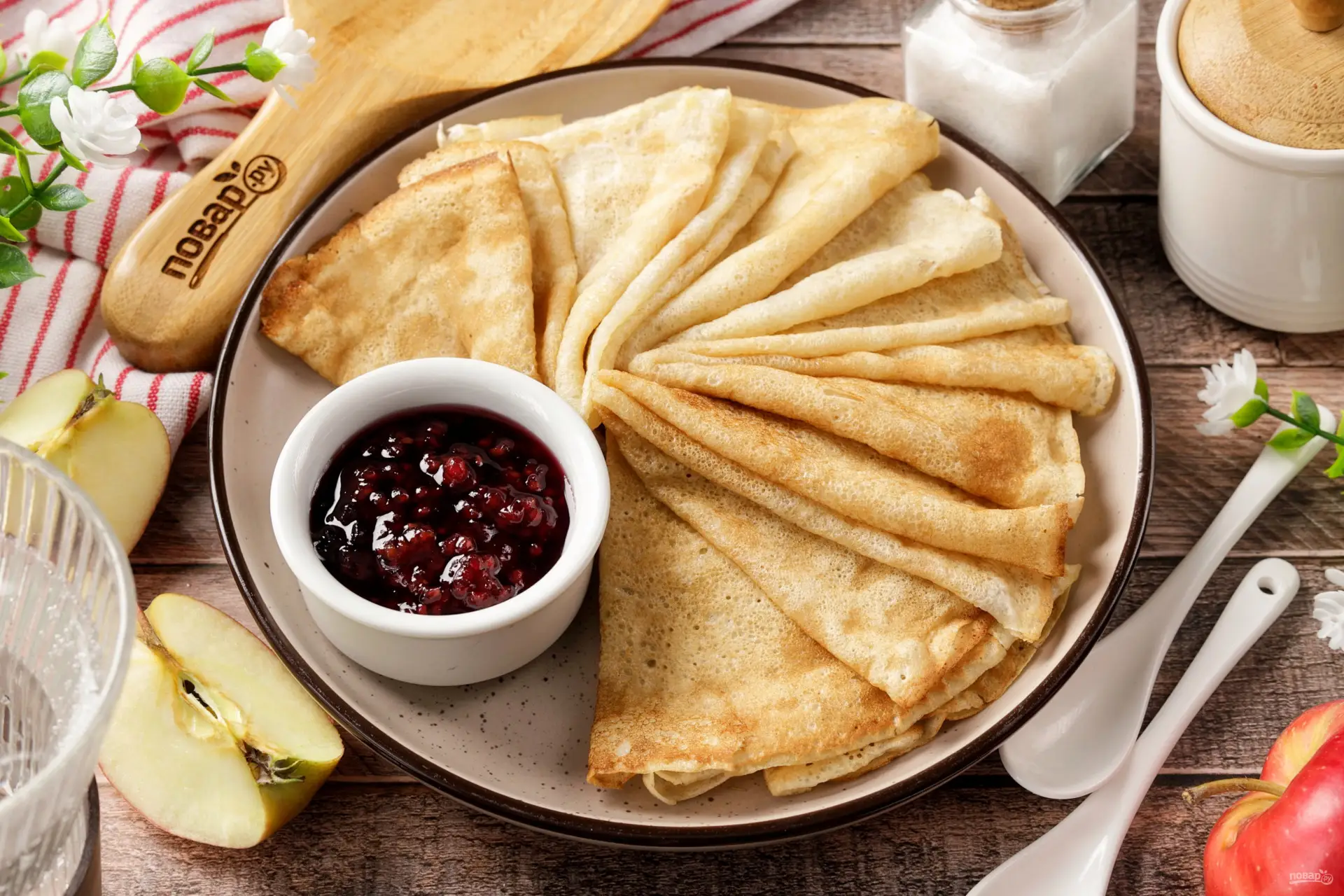 Блины на минеральной воде