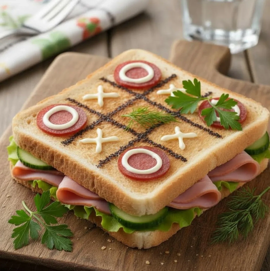 Бутерброд «Крестики-нолики»