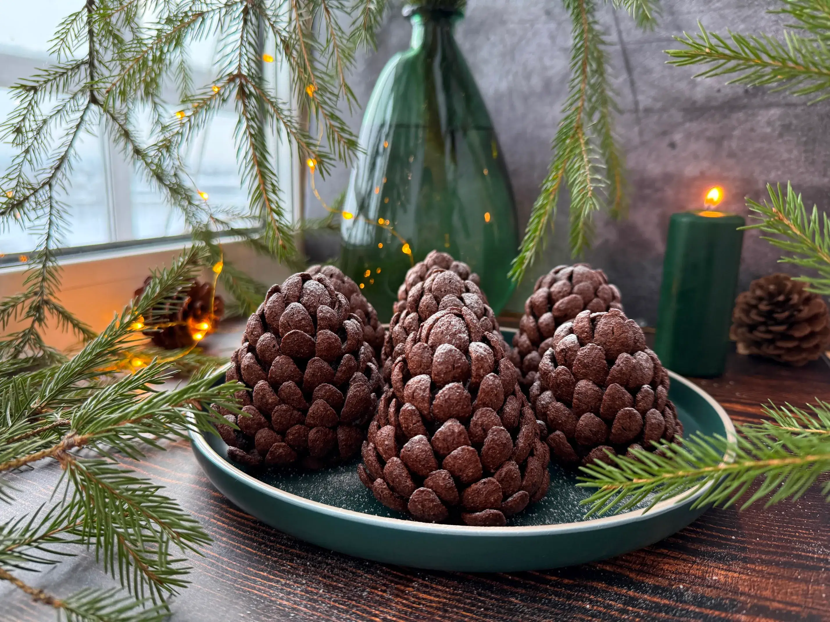 Эффектные праздничные пирожные «Шишки»