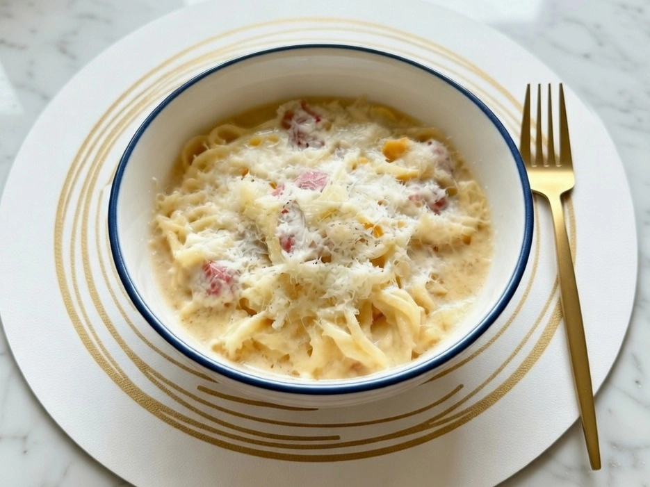 Карбонара с беконом и сливками