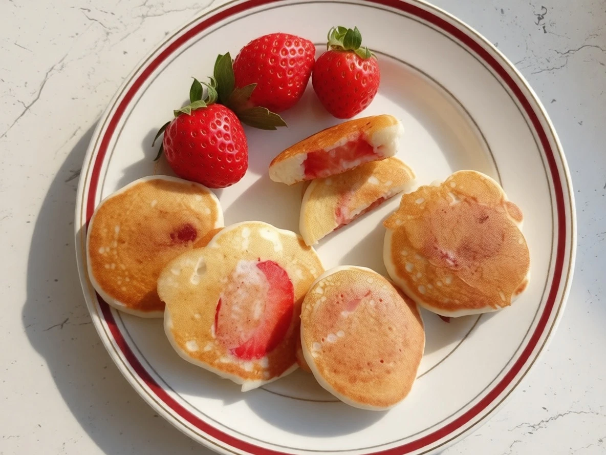 Клубничные блинчики на завтрак для любимой к 14 февраля