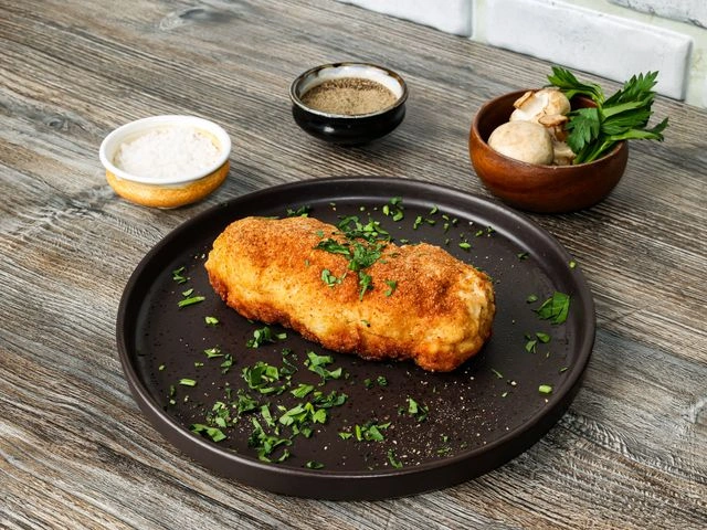 Котлета по-киевски с грибами