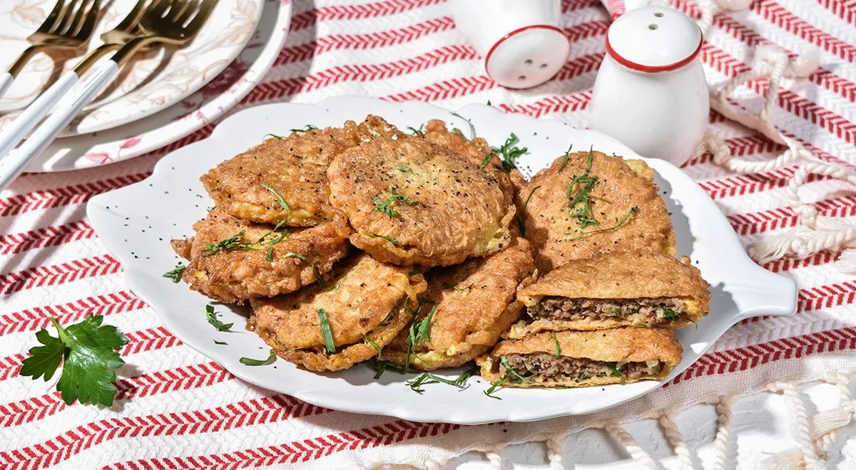 Котлеты в вафельных коржах