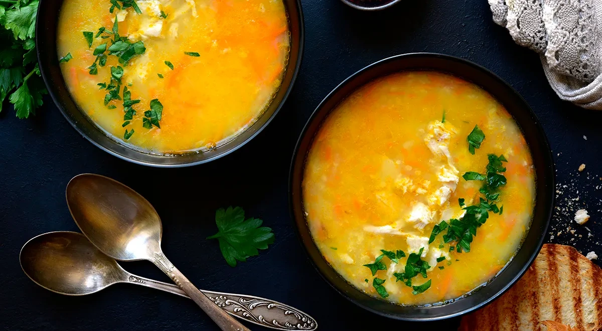 Куриный суп с пшеном