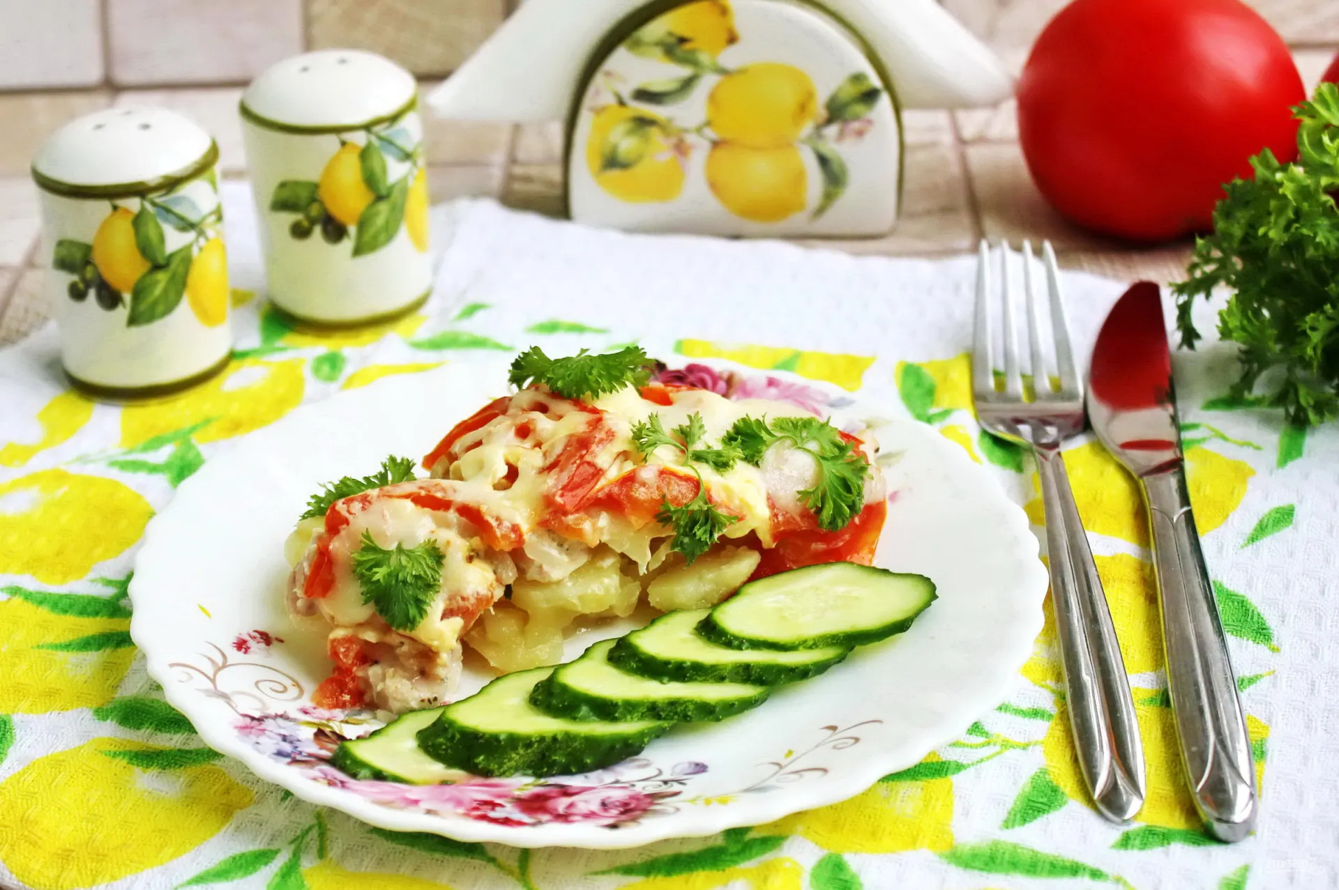 Курица пофранцузски с картошкой