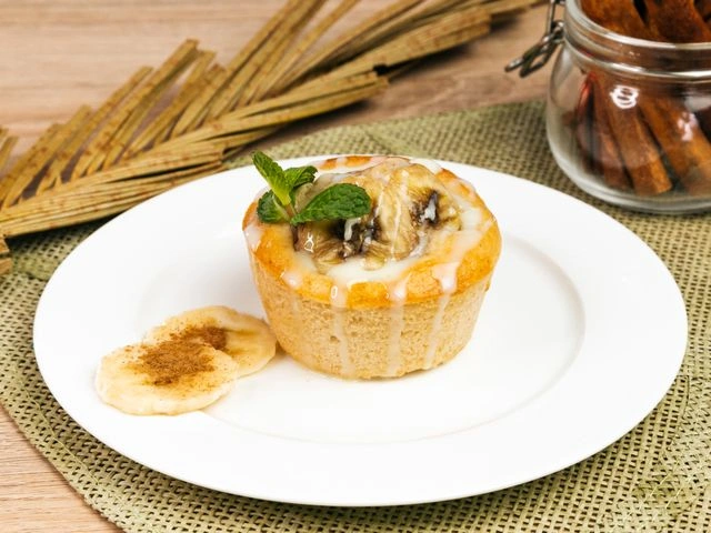 Маффины со сгущёнкой и бананом