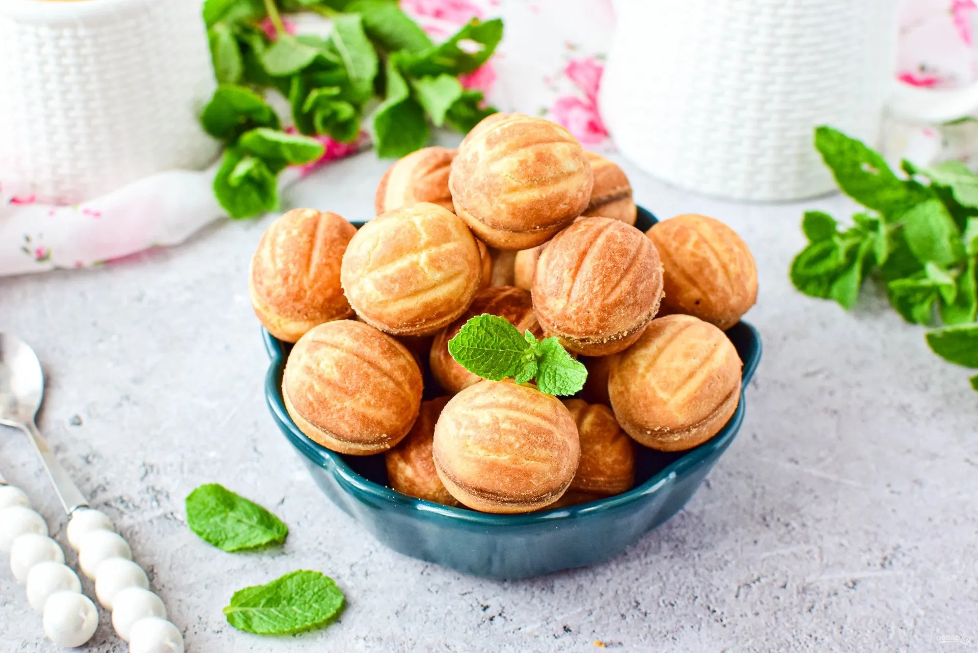 Печенье орешки со сгущенкой