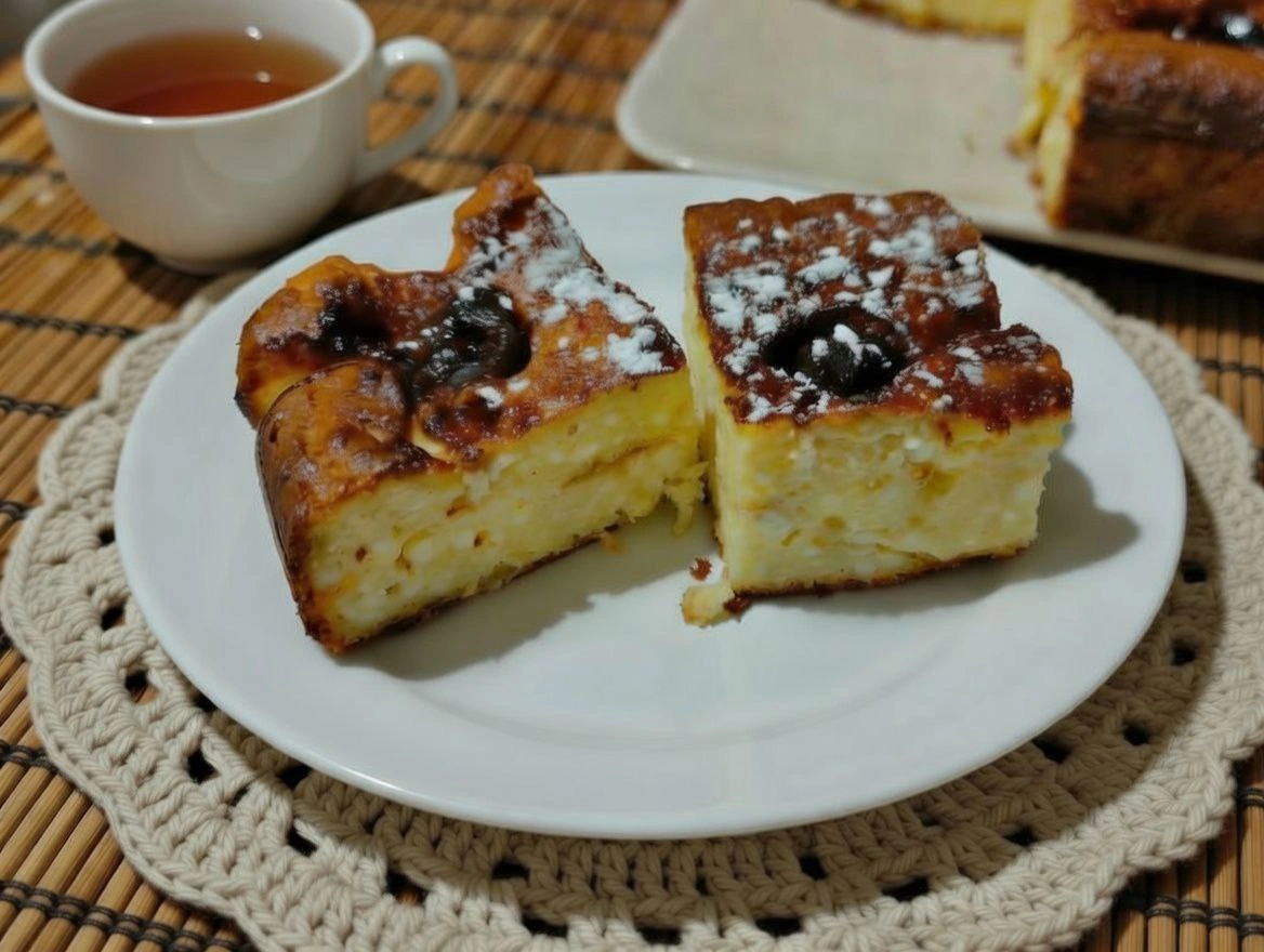 Простая запеканка с домашним вареньем