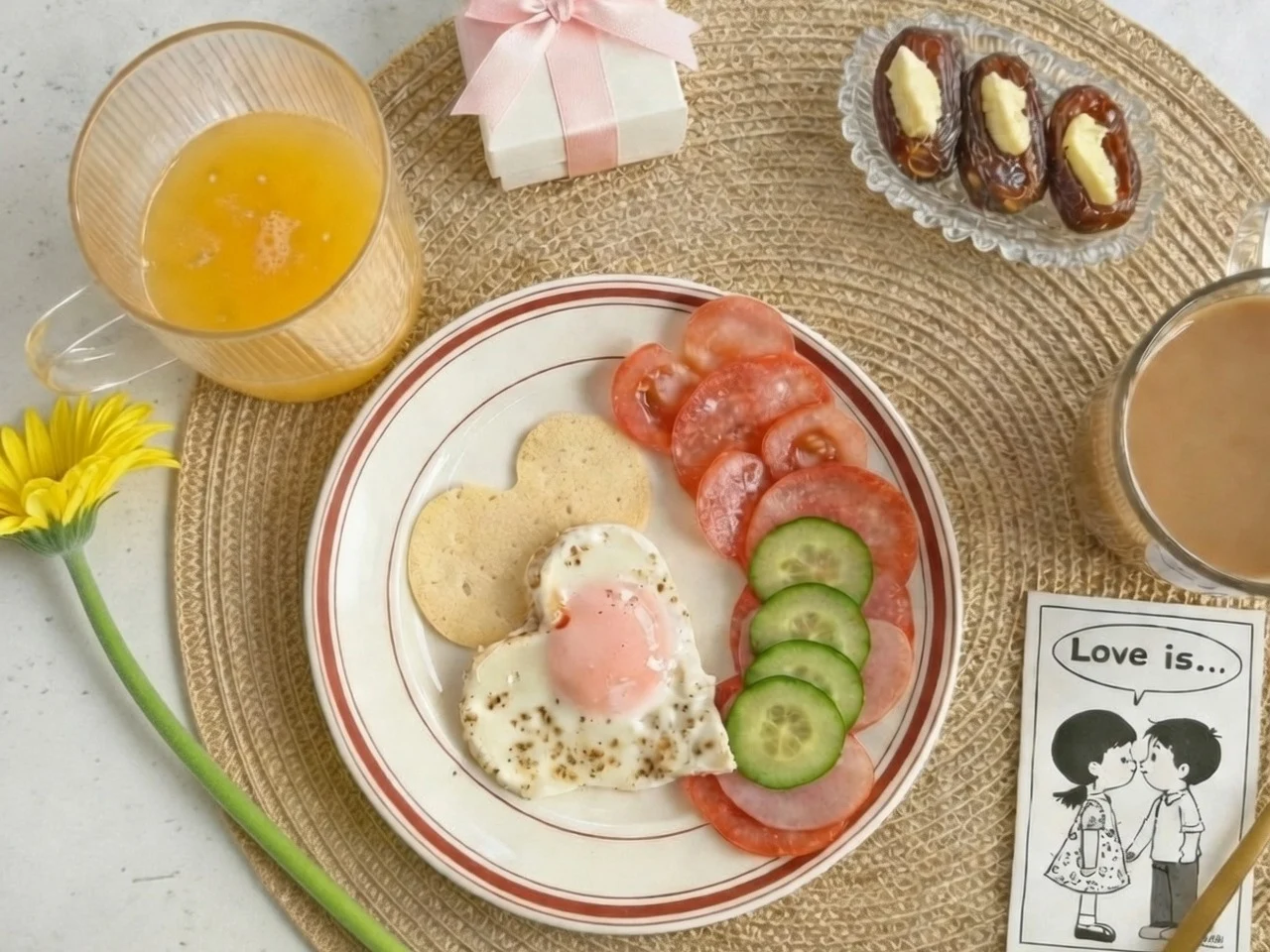 Простой романтический завтрак к 14 февраля