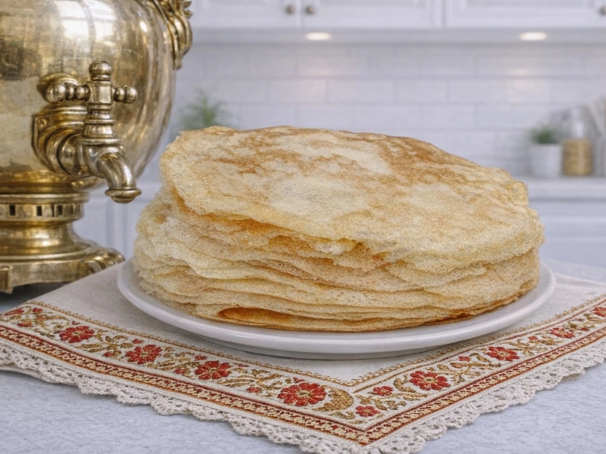 Простые блины на кефире