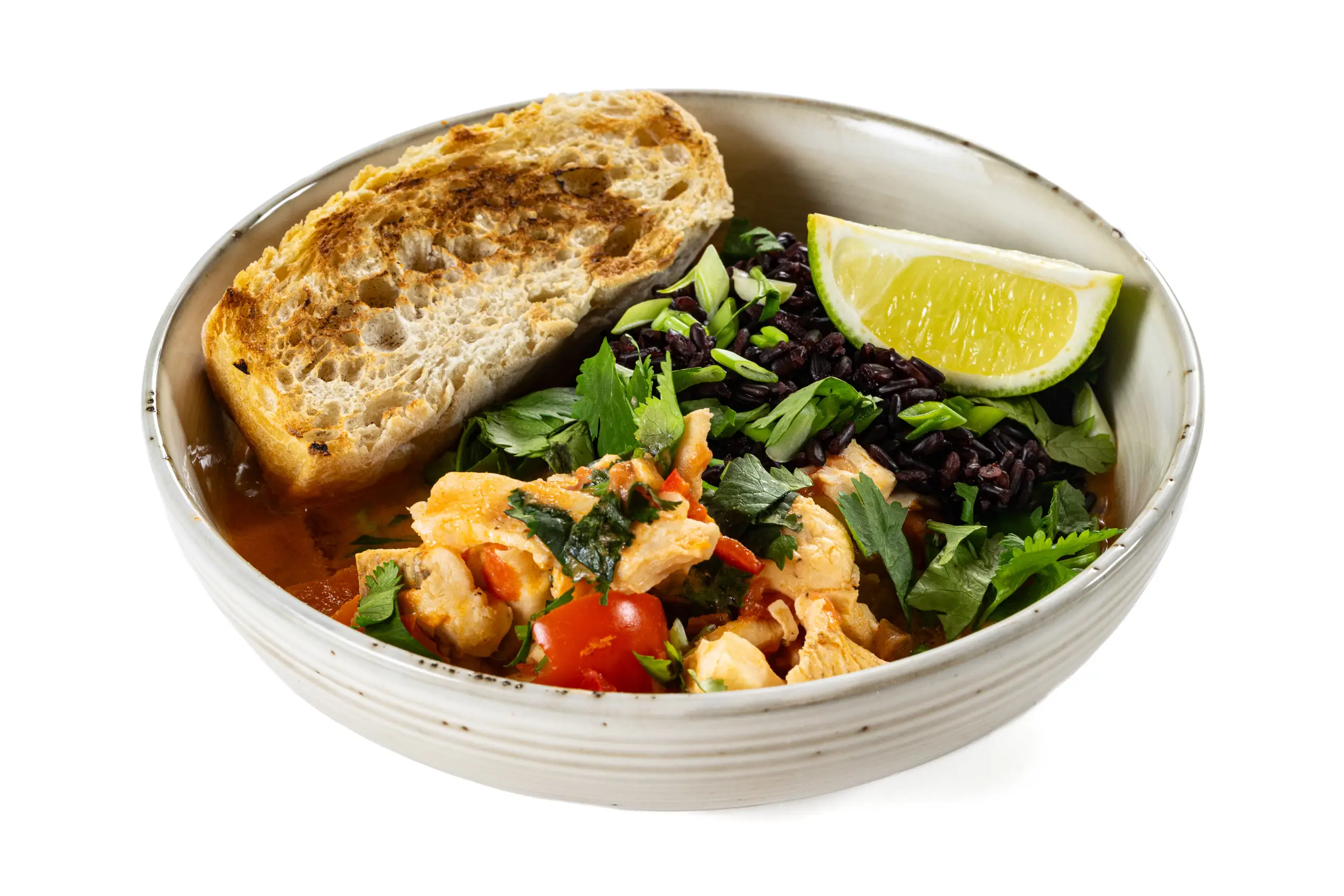 Рагу из камбалы с кокосовым молоком