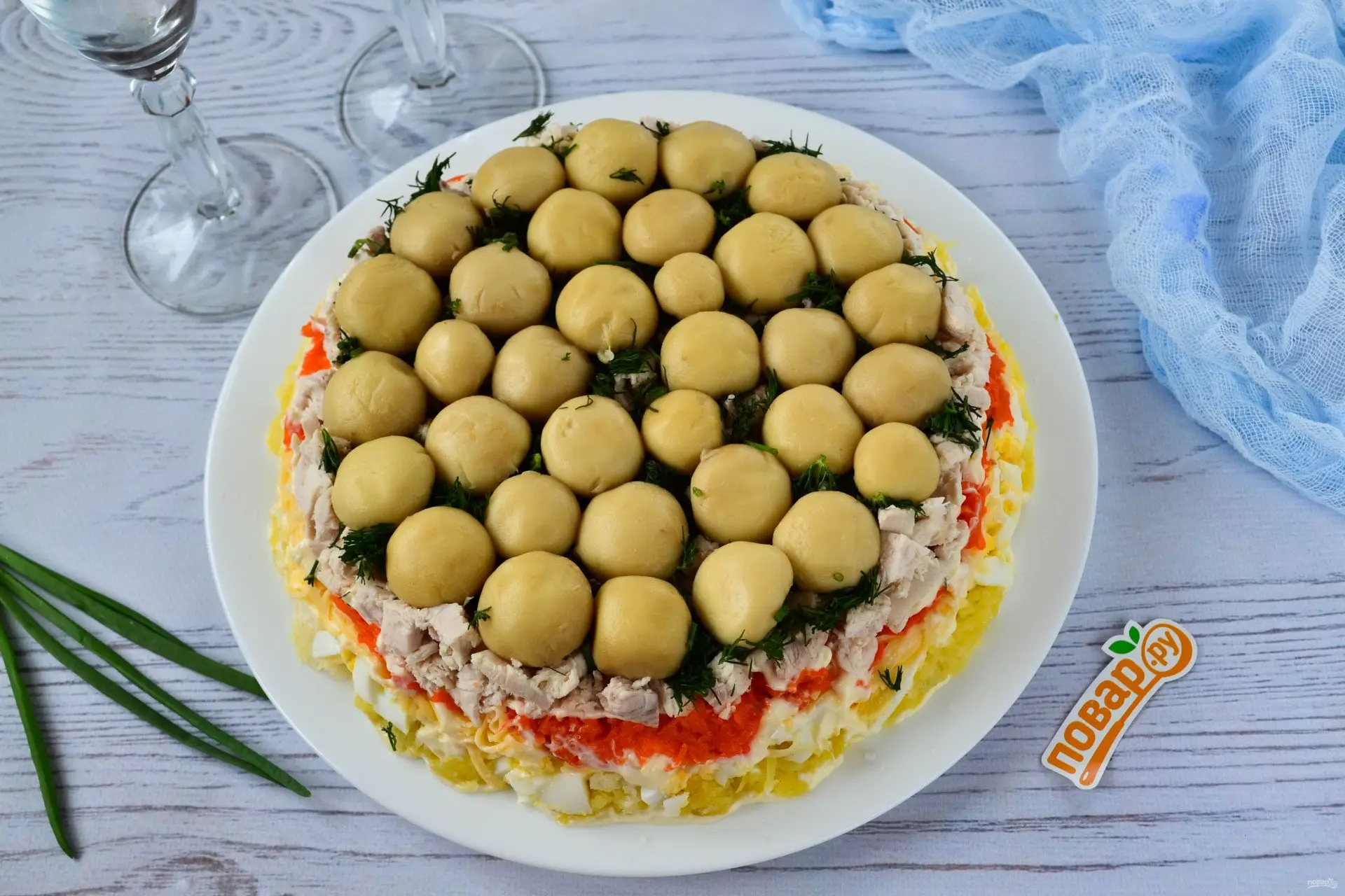 Салат грибная поляна