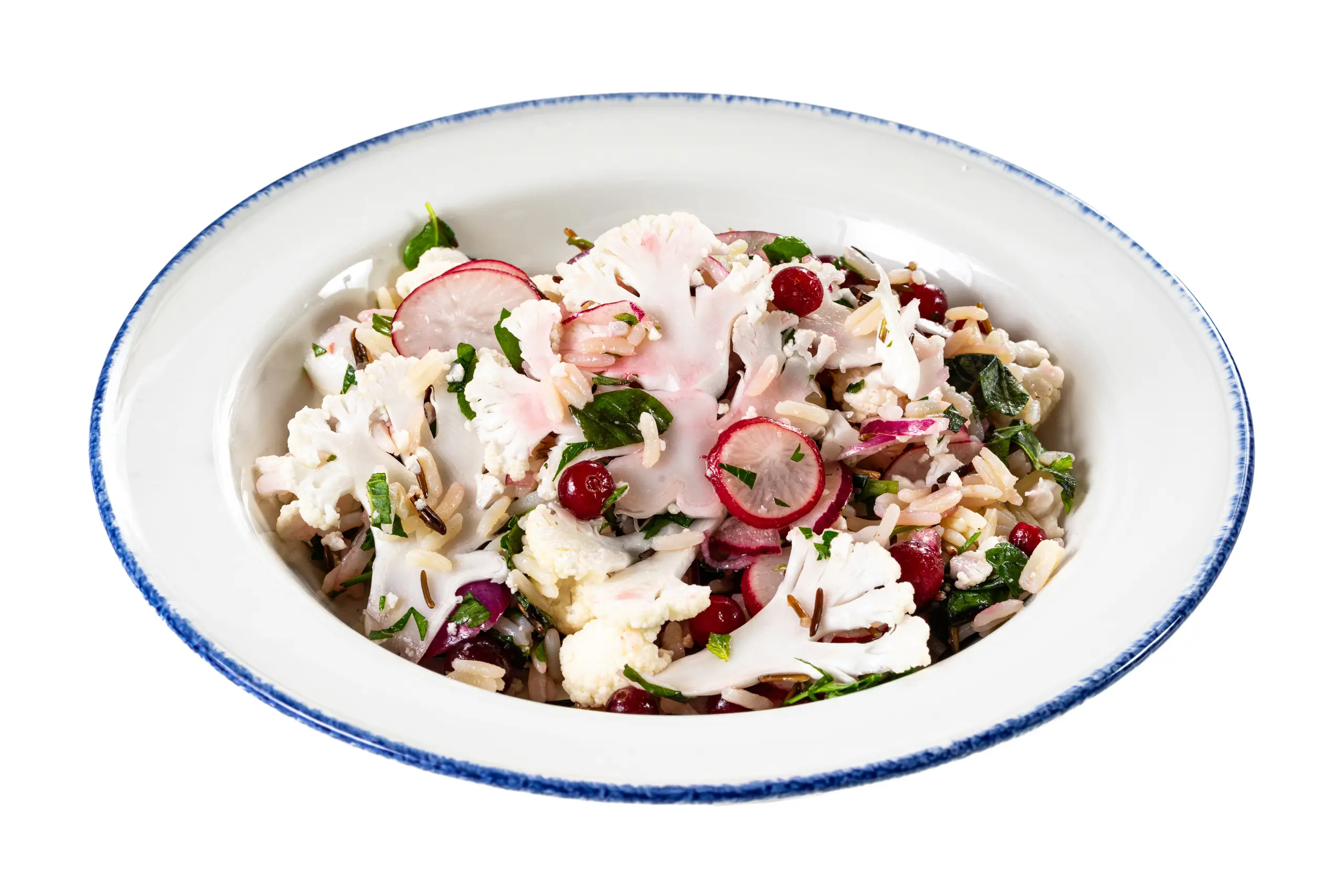 Салат из дикого риса с цветной капустой