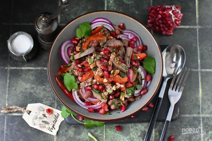 Салат тбилиси с гранатом