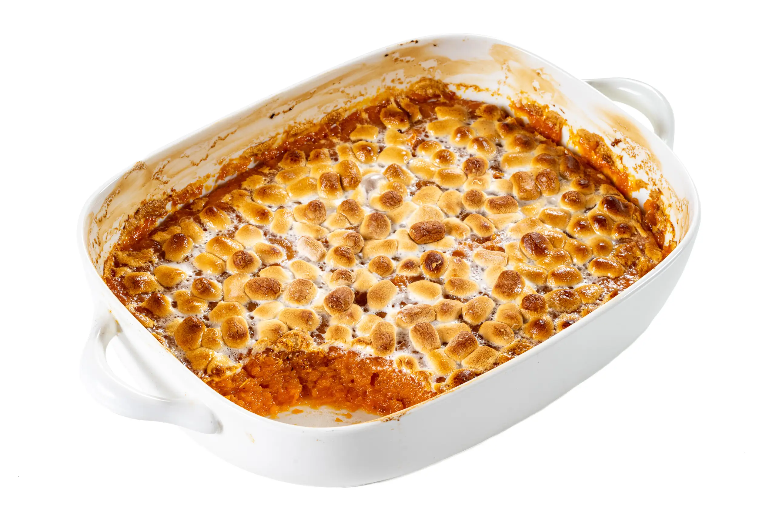 Сладкая запеканка из батата с маршмеллоу