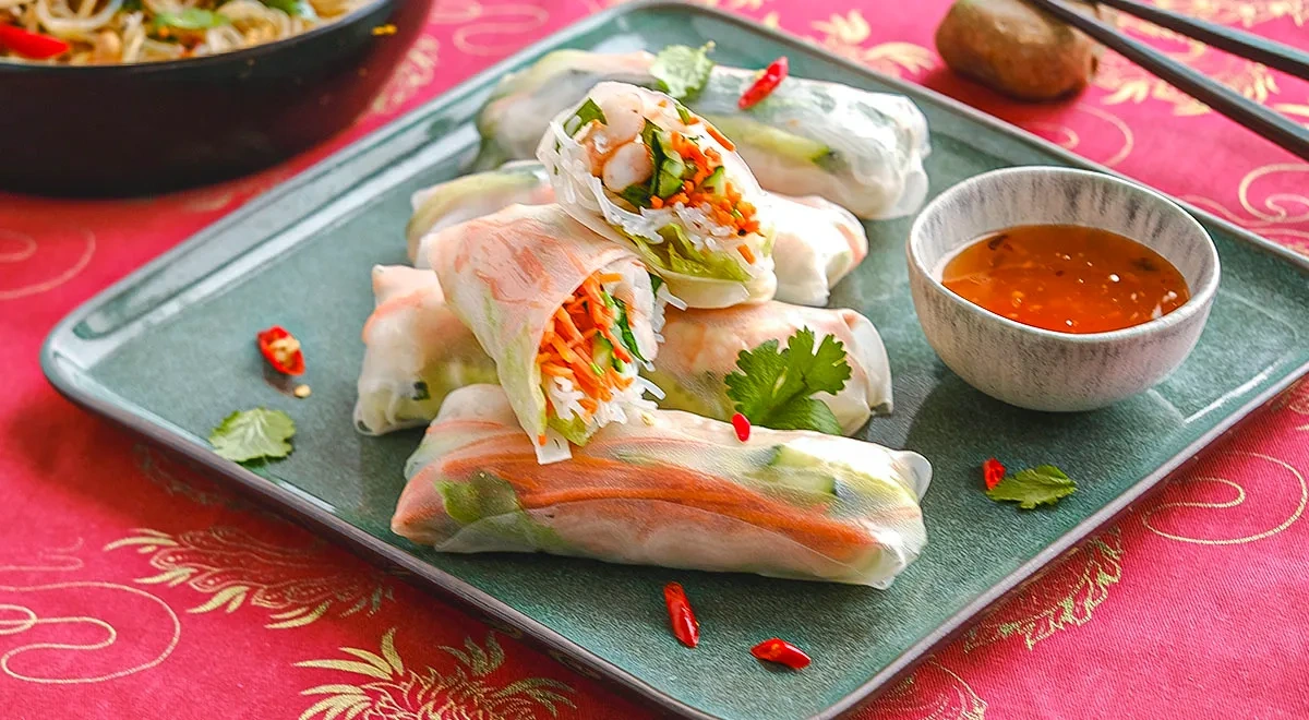 Спринг-роллы с креветками