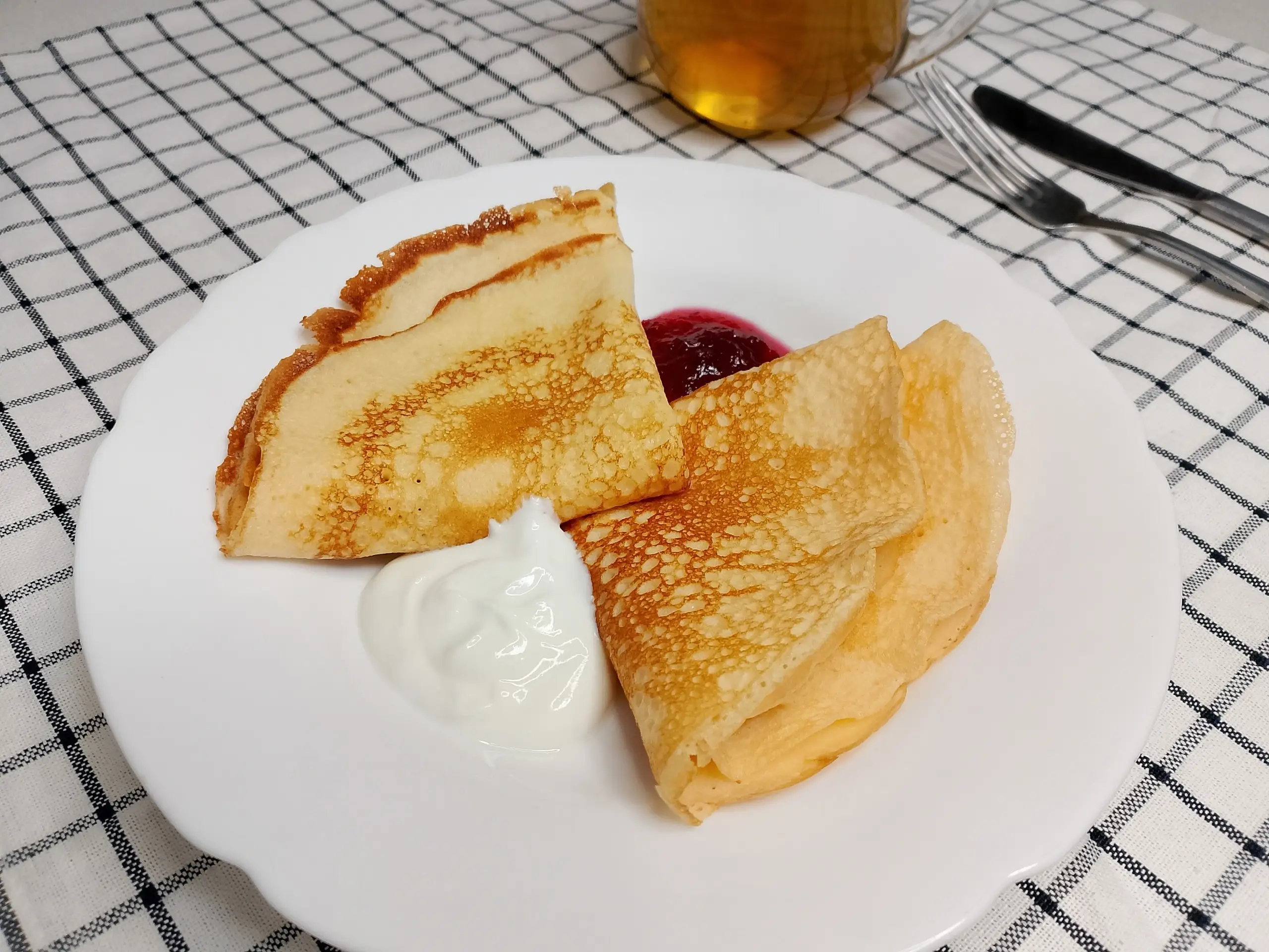 Тонкие блинчики на йогурте