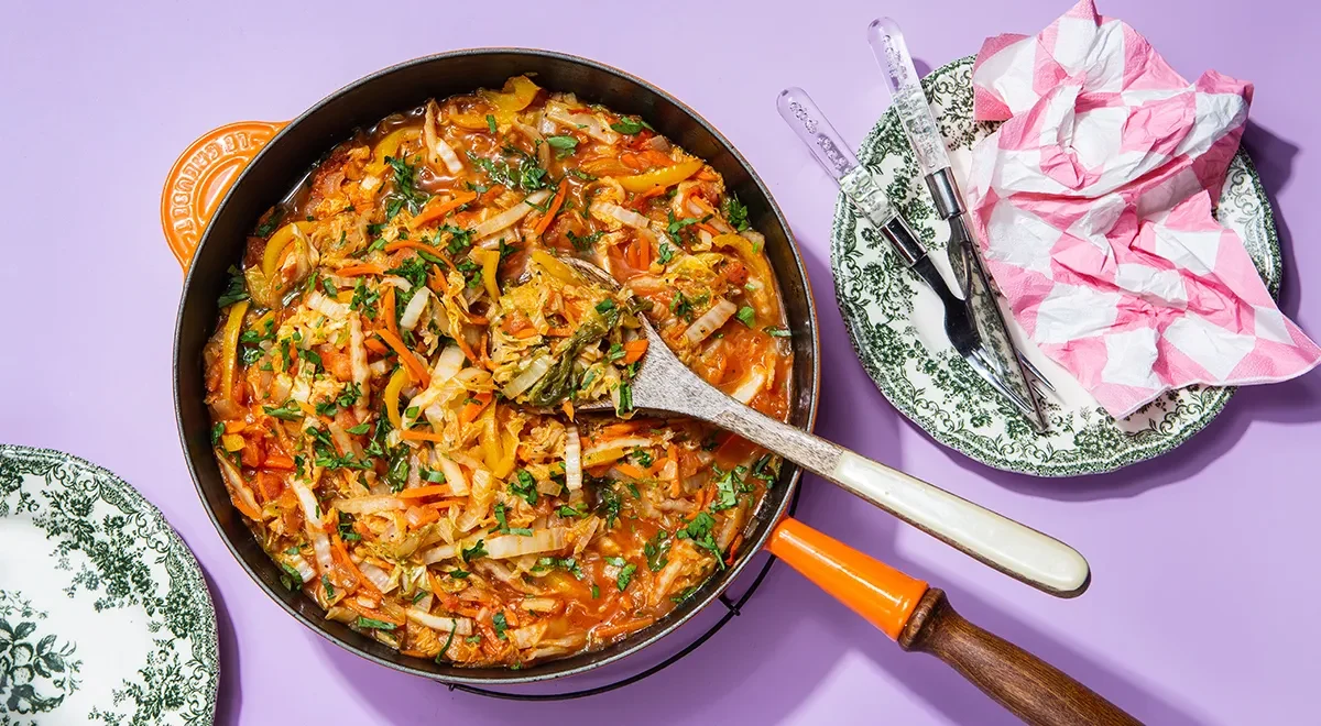 Тушеная пекинская капуста