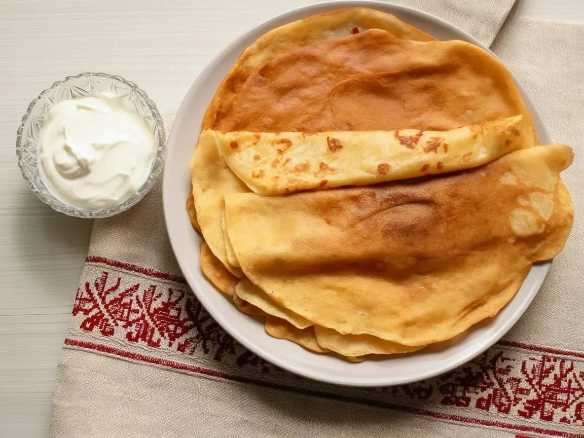 Тыквенно-банановые блины с куркумой