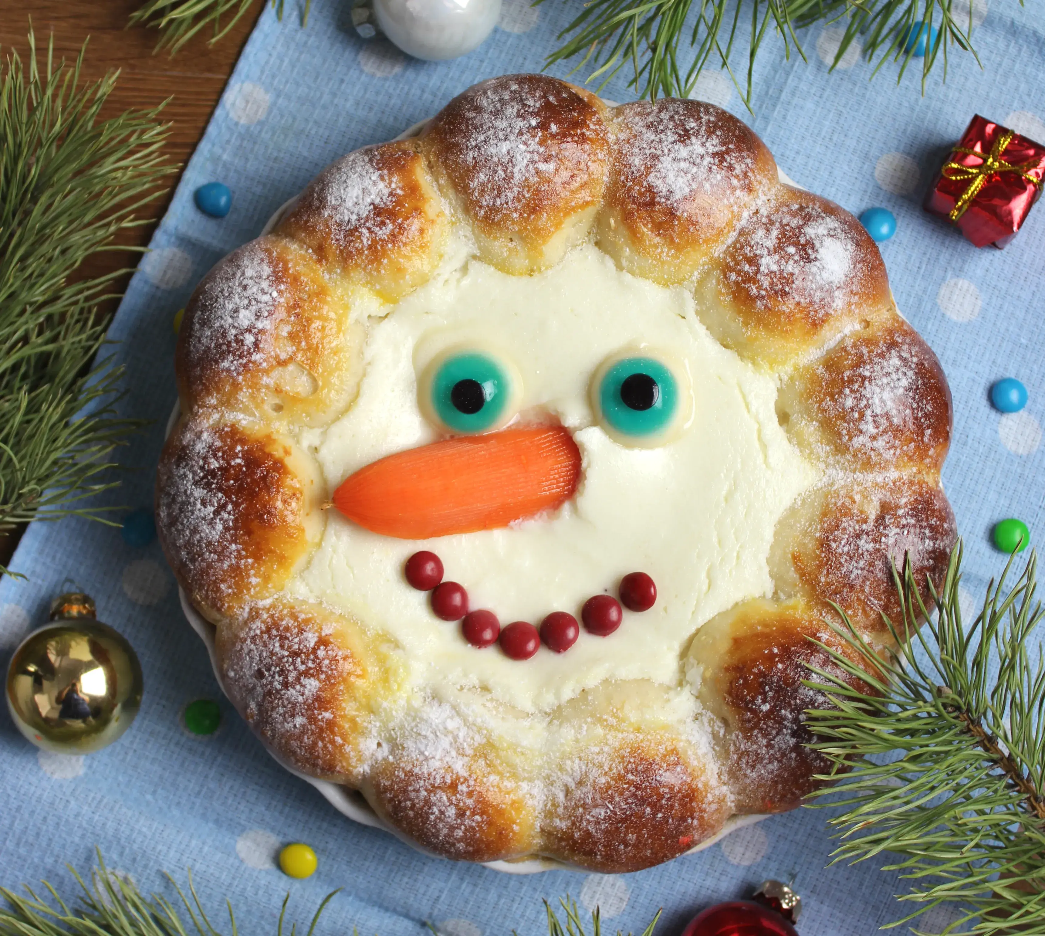 Ватрушка «Снеговичок»