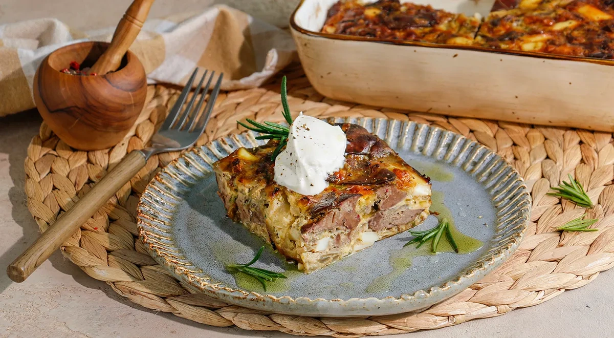 Запеканка с куриной печенью