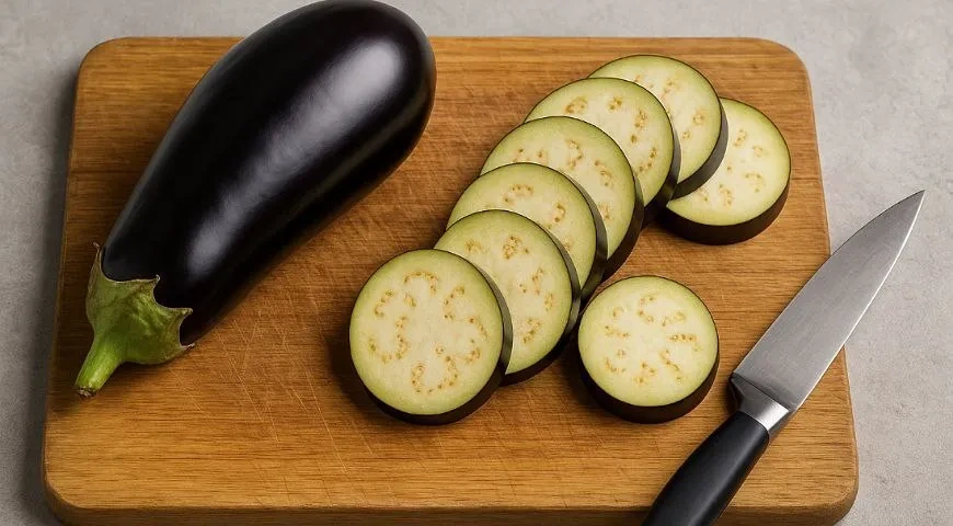 Баклажаны в сметане на сковороде: шаг 1